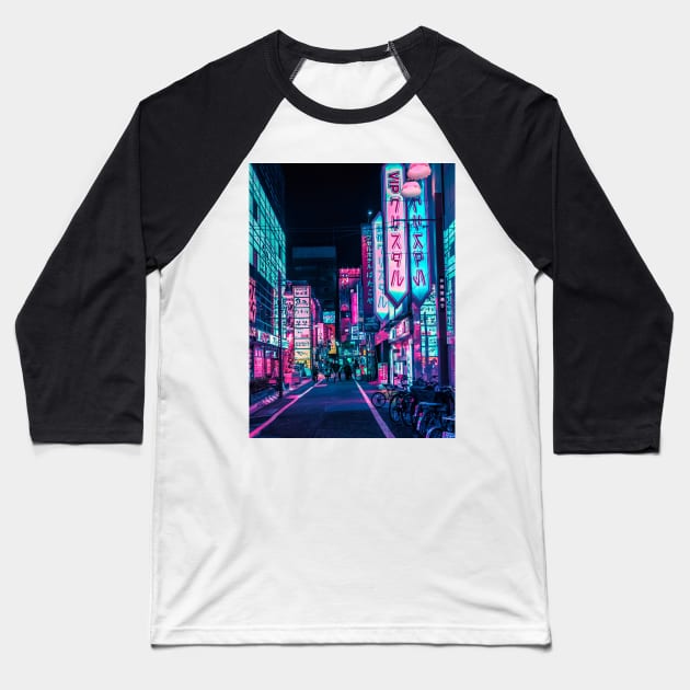 Tokyo - A Neon Wonderland Baseball T-Shirt by HimanshiShah